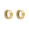 Elements Gold Brushed Chunky Hoop Earrings-0