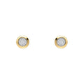 Elements Gold Rounded Bezel Diamond Stud Earrings-0