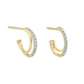 Elements Gold Diamond Double Hoop Earrings-0