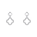 Elements Gold Diamond Quatrefoil Drop Earrings-0
