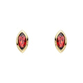 Elements Gold Marquise Garnet Stud Earrings-0