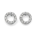 Elements Gold Open Circle Earrings with Diamonds-0