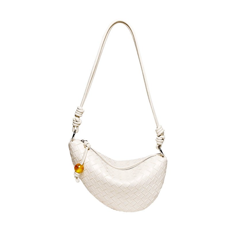 Giovanna Woven Crescent Shoulder Bag - Shoulder Bags at Dealshubindia