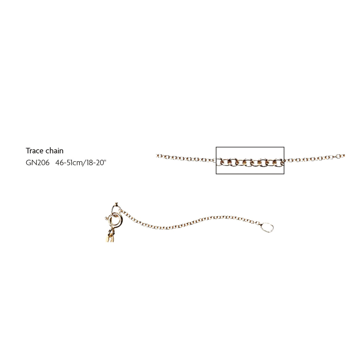 Elements Gold 1.2mm Trace Chain 46cm-51cm-3