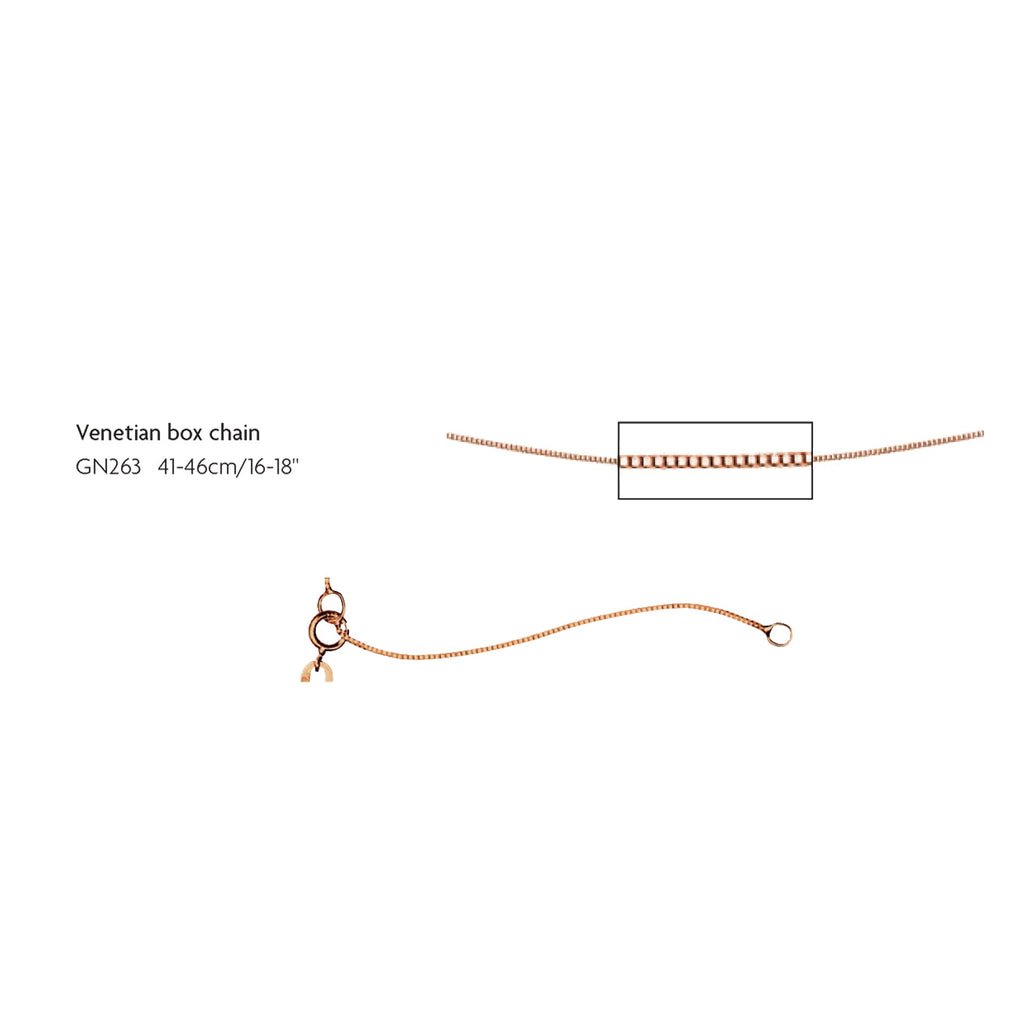 Elements Gold Venetian Box Chain 41cm-46cm-3