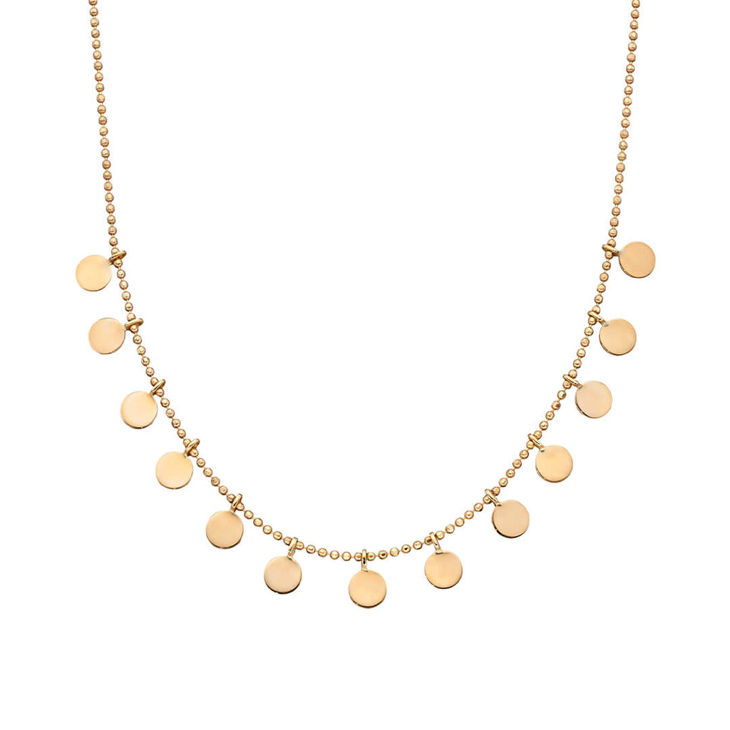 Elements Gold Multi Disc Necklace-0