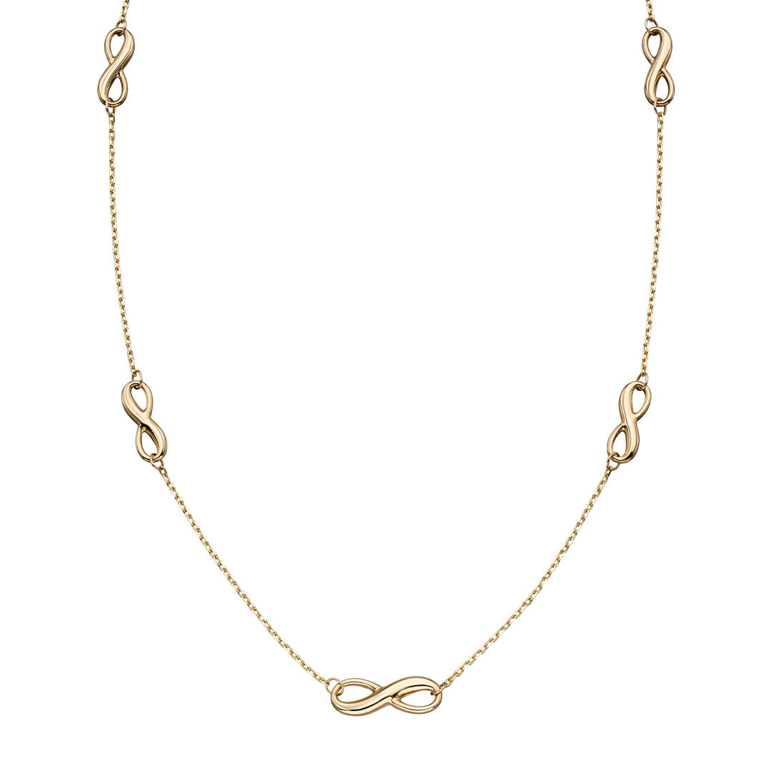 Elements Gold Infinity Station Necklace-0
