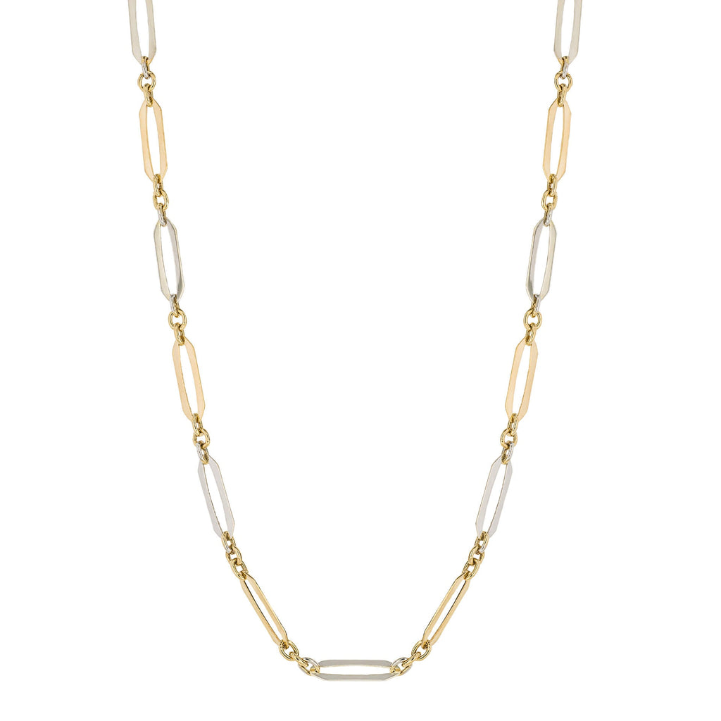Elements Gold Elongated Link Chain Necklace-0