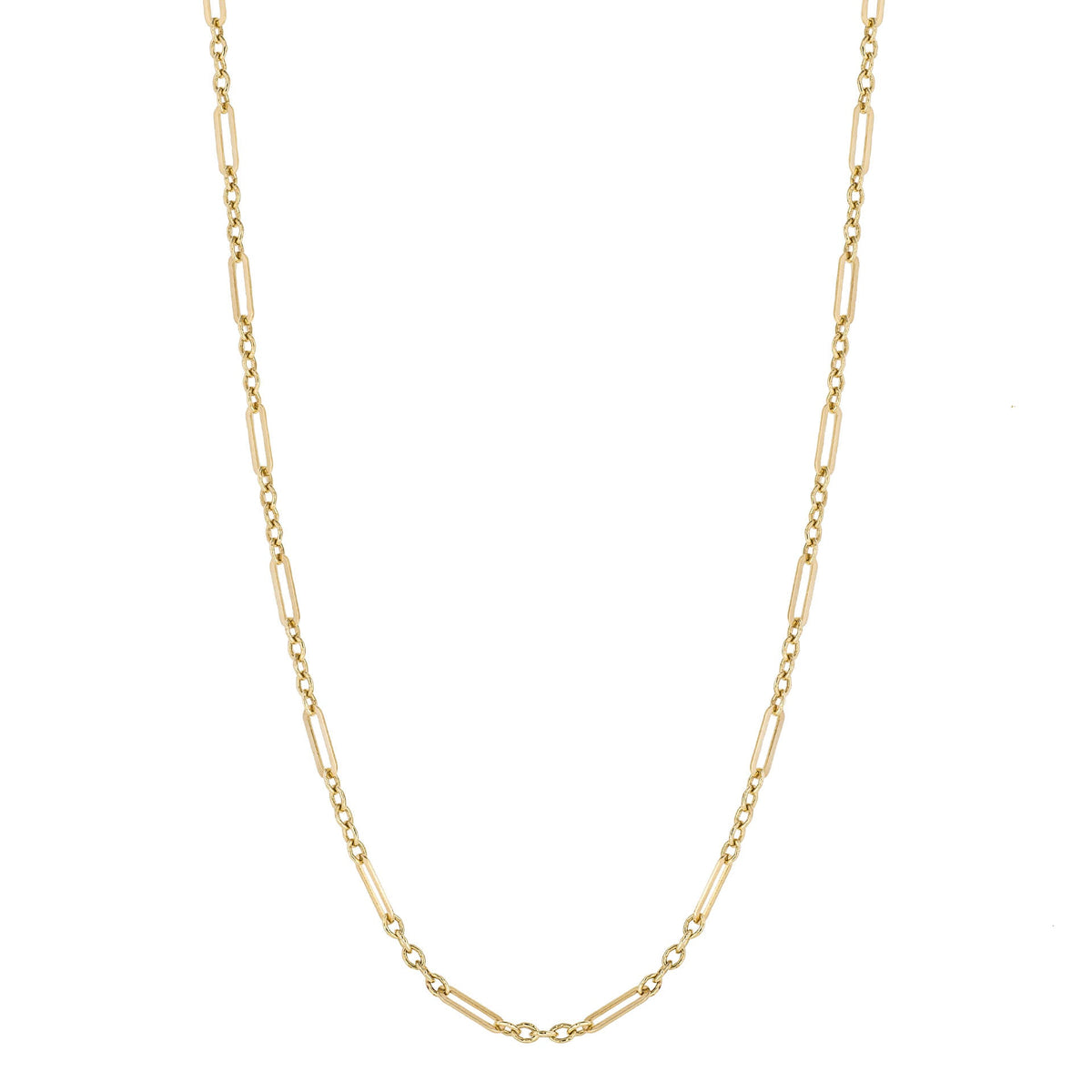 Elements Gold Mixed Length Link Chain Necklace-4
