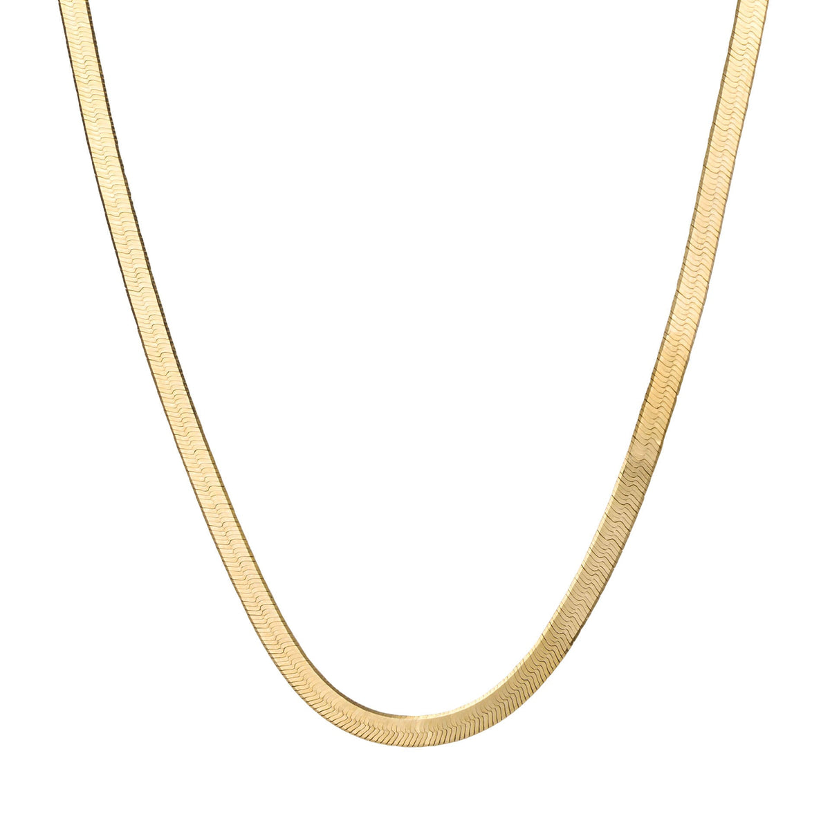Elements Gold Herringbone Chain Necklace-0