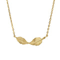 Elements Gold Twist Leaf Necklace-0