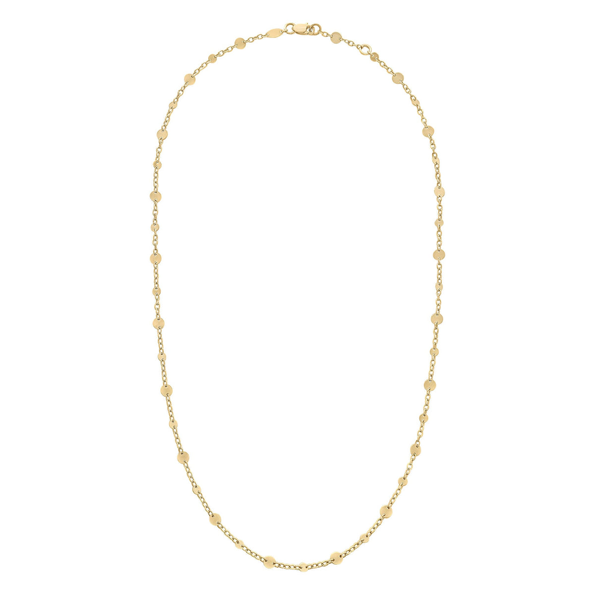 Elements Gold Discs and Chain Necklace-0