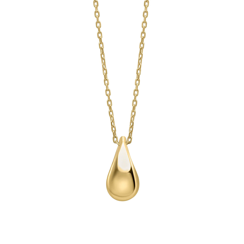 Elements Gold Plain Teardrop Necklace-0