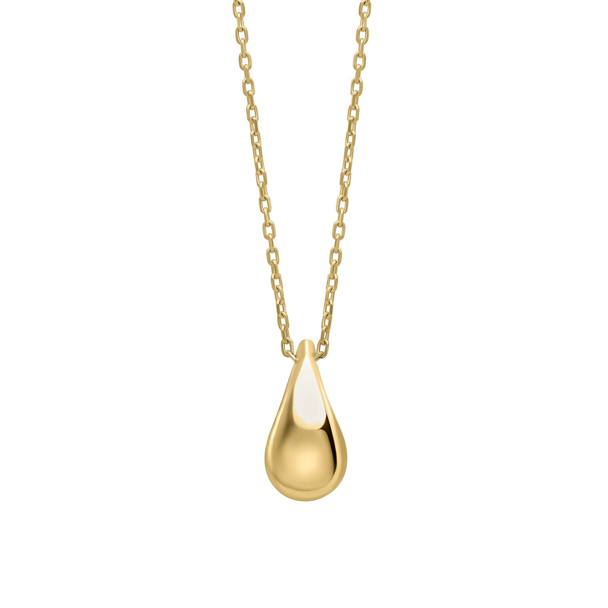 Elements Gold Plain Teardrop Necklace-0