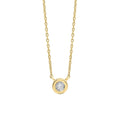 Elements Gold Rounded Bezel Diamond Necklace-0