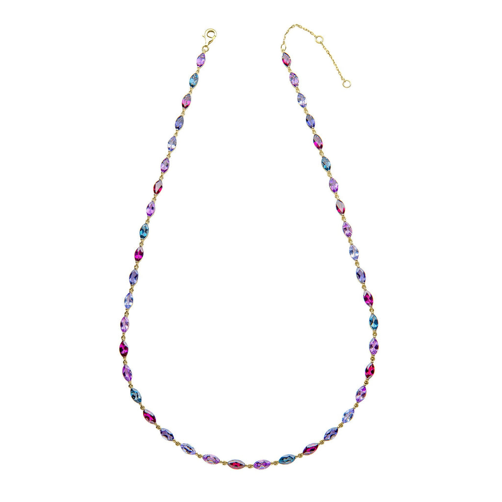 Elements Gold Semi-Precious Navette Necklace-0