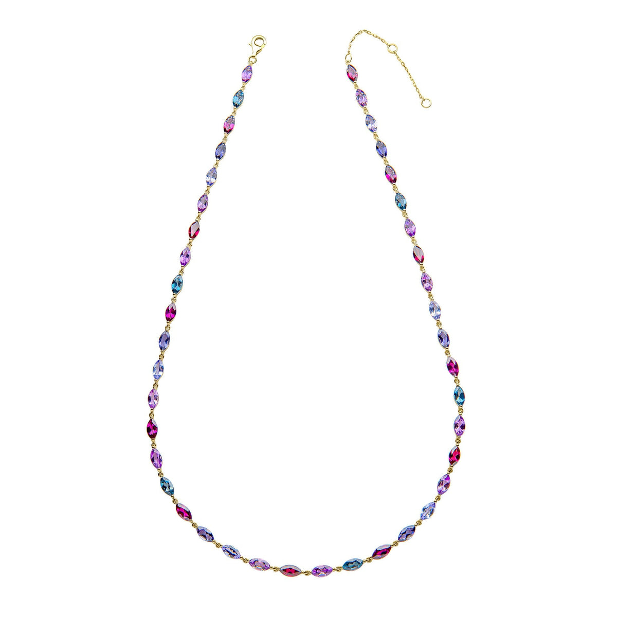 Elements Gold Semi-Precious Navette Necklace-0