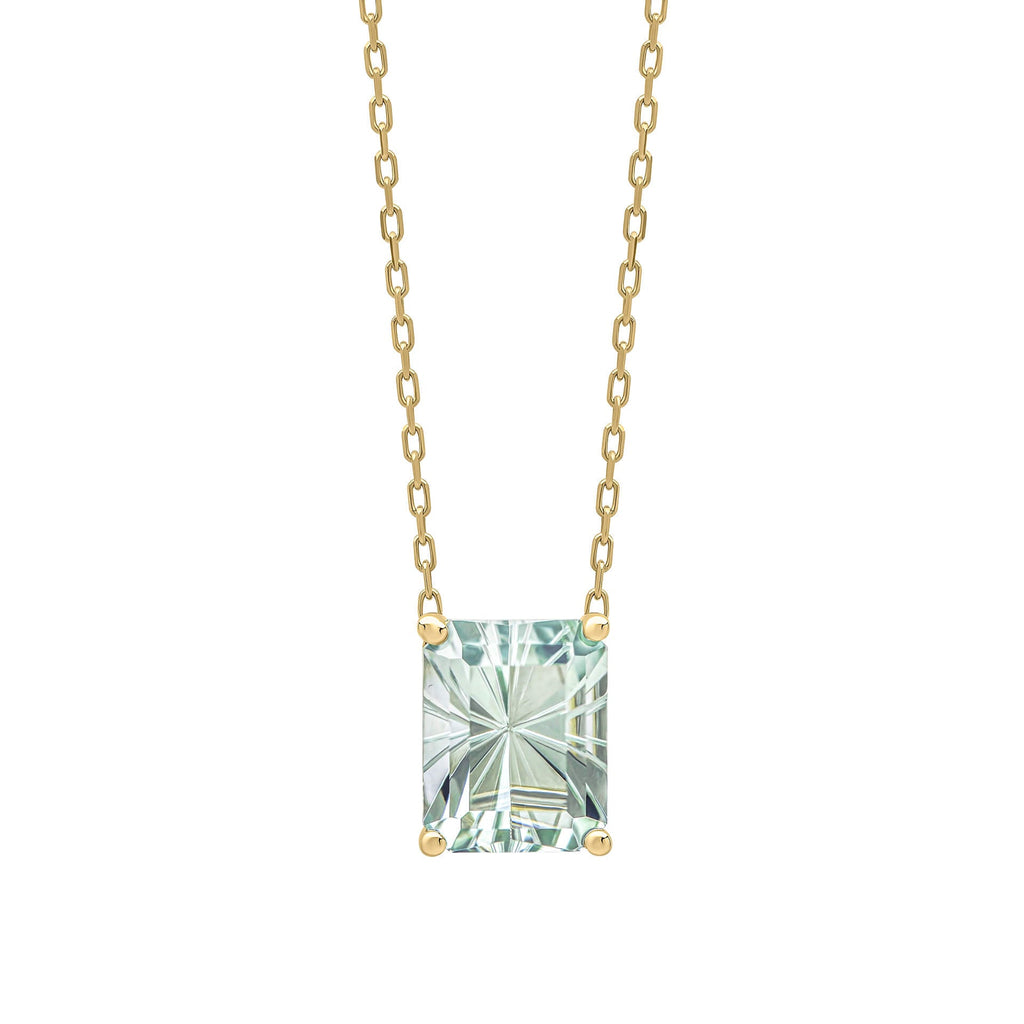 Elements Gold Octagonal Fancy Cut Amethyst Necklace-0