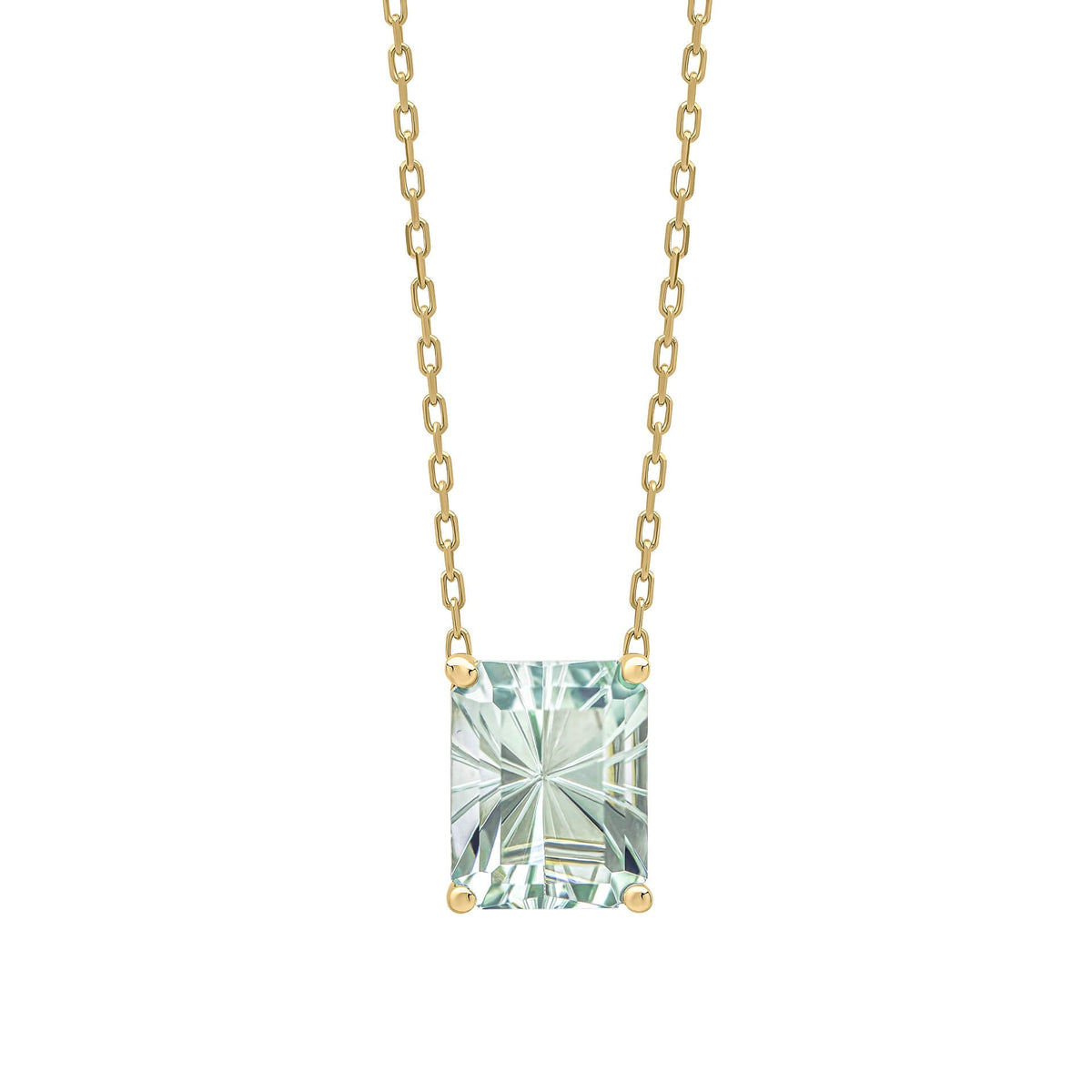 Elements Gold Octagonal Fancy Cut Amethyst Necklace-0