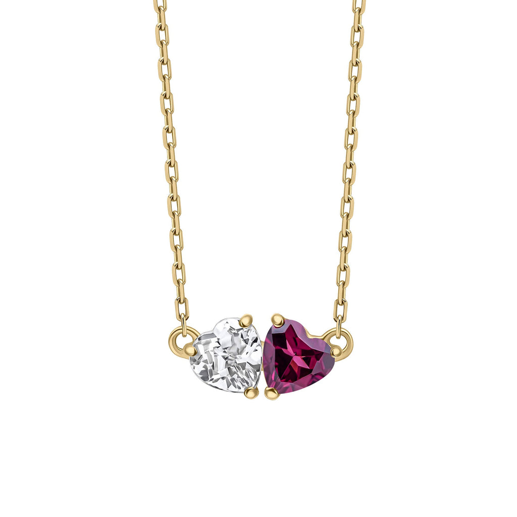 Elements Gold Toi et Moi Heart Necklace-0