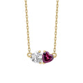 Elements Gold Toi et Moi Heart Necklace-0