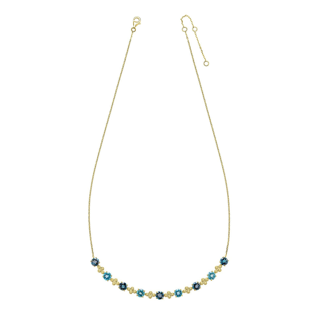 Elements Gold Ornate Blue Topaz Necklace-3