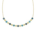 Elements Gold Ornate Blue Topaz Necklace-0
