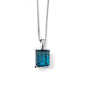 Elements Gold Rectangle London Blue Topaz Pendant-0