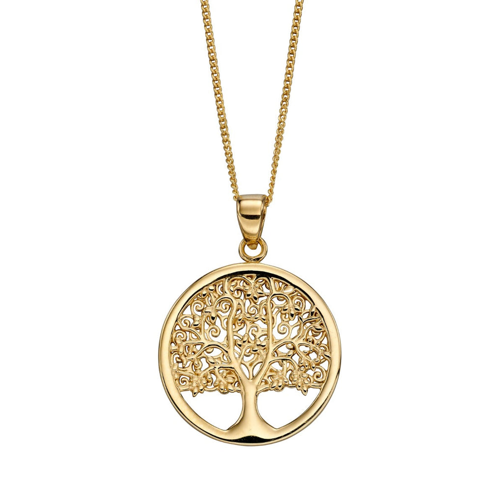Elements Gold Detailed Tree of Life Pendant-0