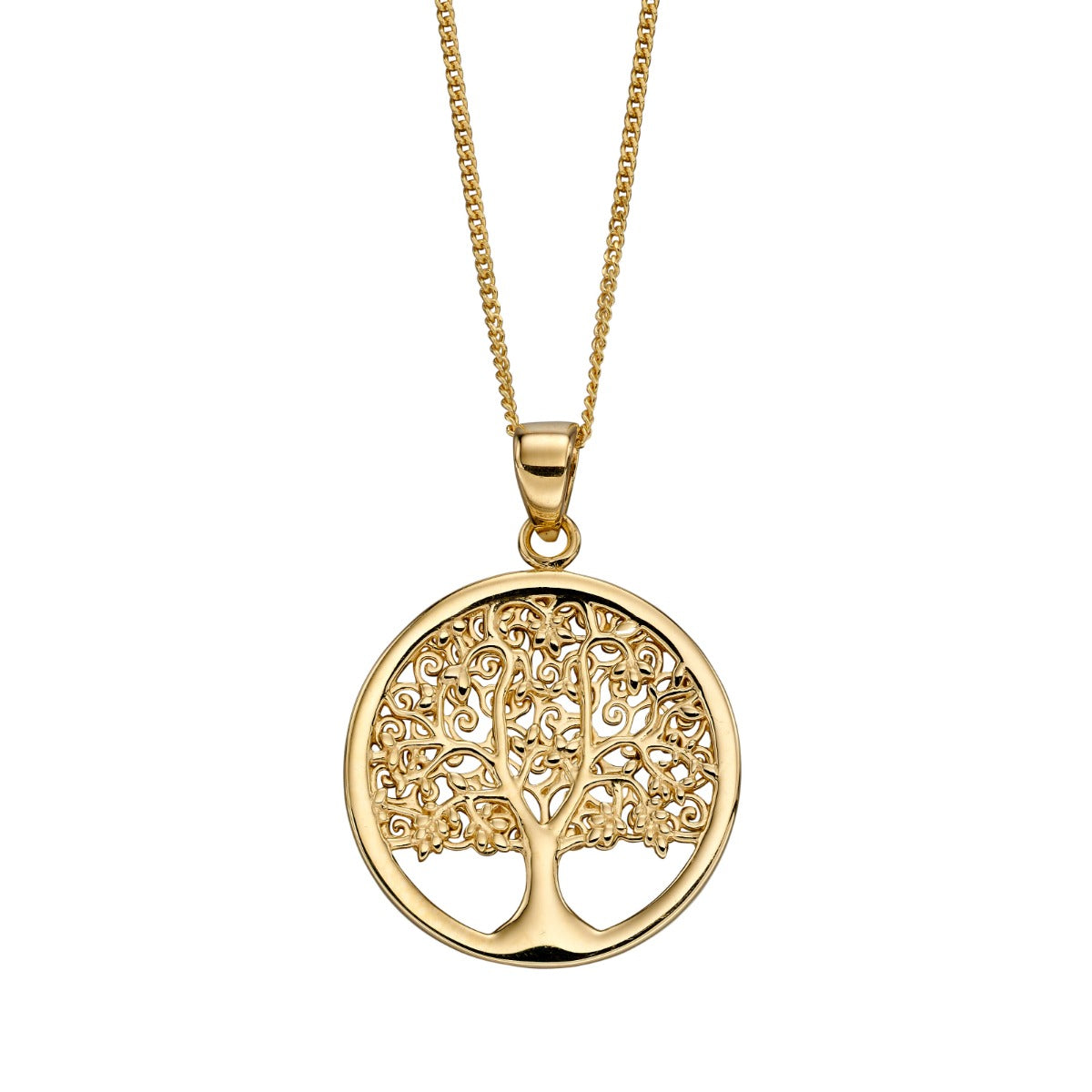 Elements Gold Detailed Tree of Life Pendant-0