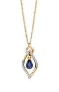Elements Gold Double Drop Open Marquise Pendant-0