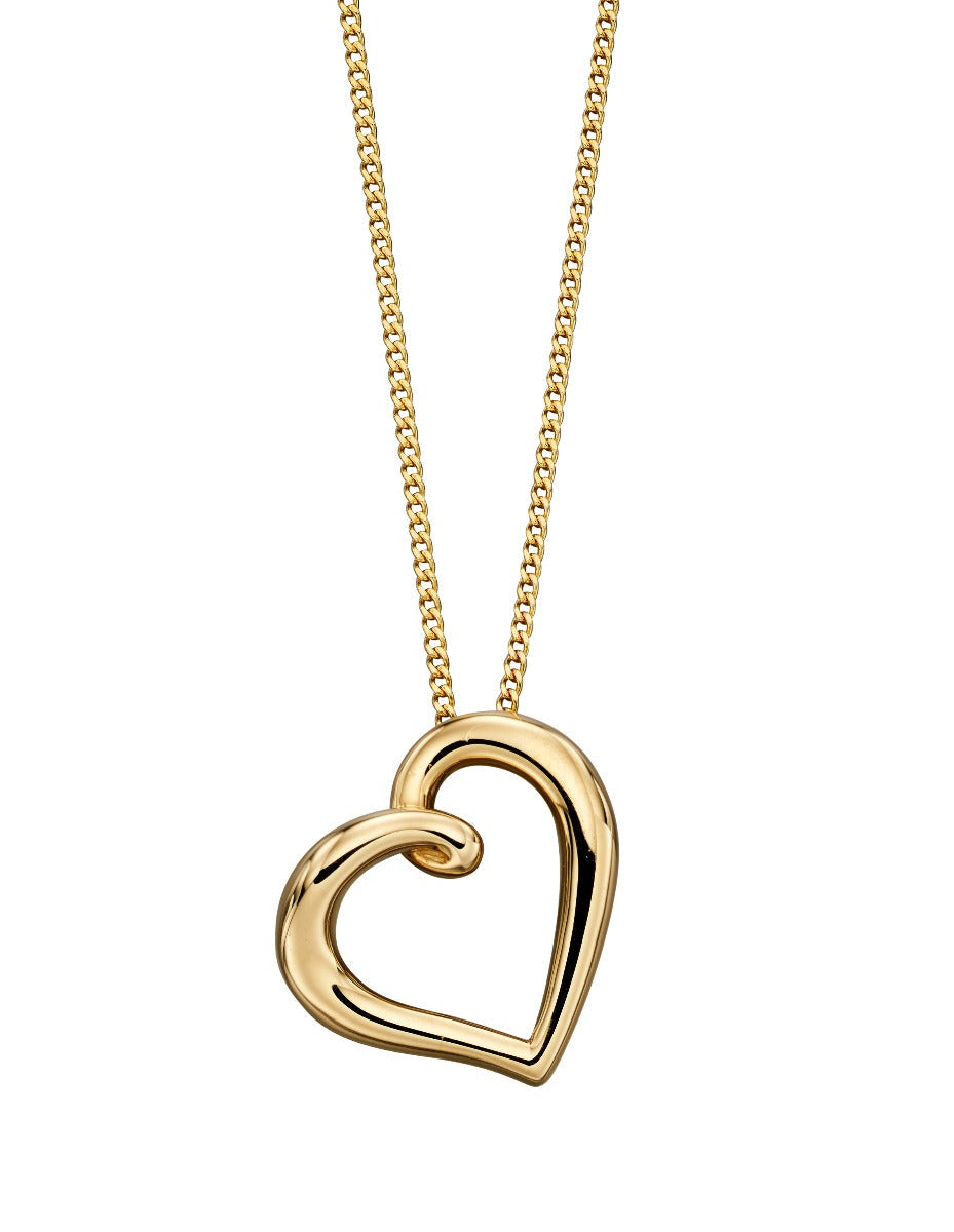 Elements Gold Organic Heart Pendant-3