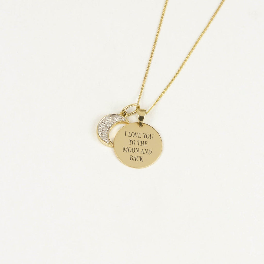 Elements Gold Moon Pendant with Diamonds-1