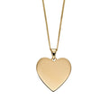Elements Gold Heart Engravable Tag Pendant-0