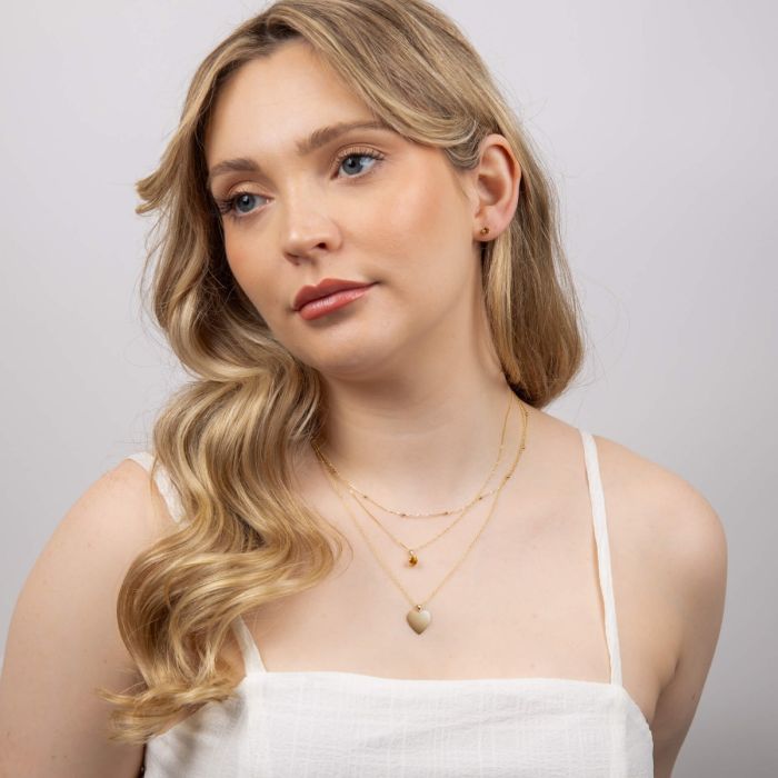 Elements Gold Heart Engravable Tag Pendant-2