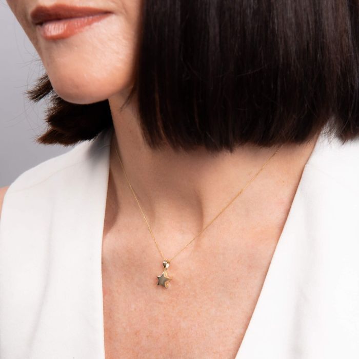 Elements Gold Small Star Pendant-2