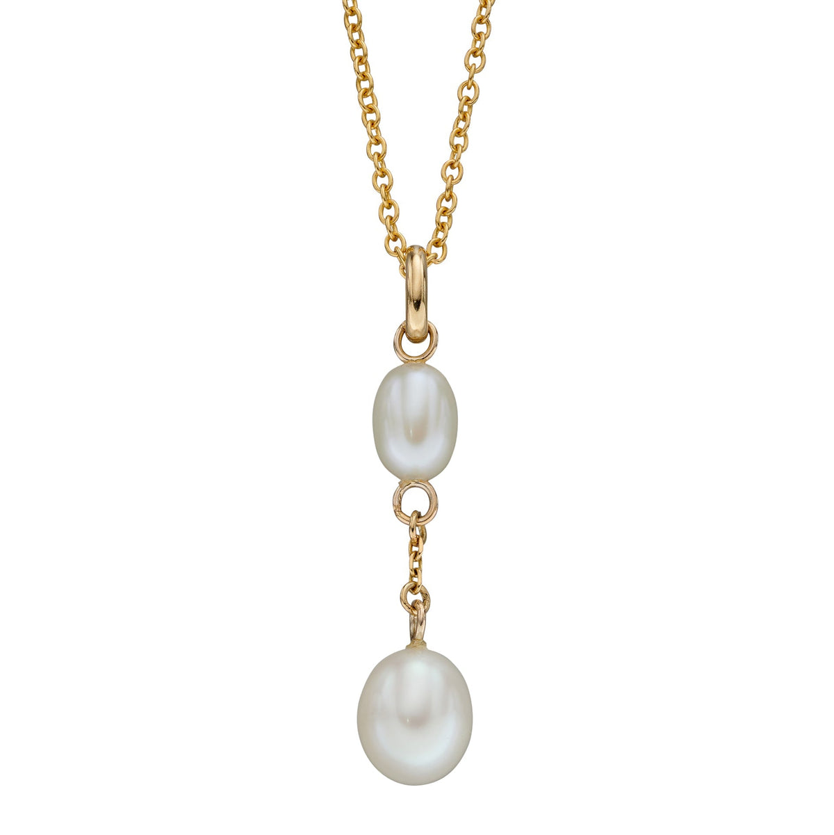 Elements Gold Freshwater Pearl Tier Drop Pendant-0