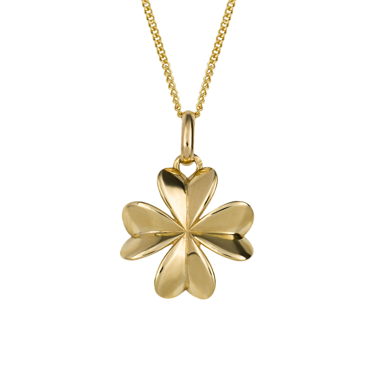 Elements Gold Four Leaf Clover Pendant-0