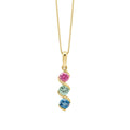 Elements Gold Amalfi Three Colour Twist Pendant-0