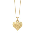 Elements Gold Heart Ripple Texture Pendant-0