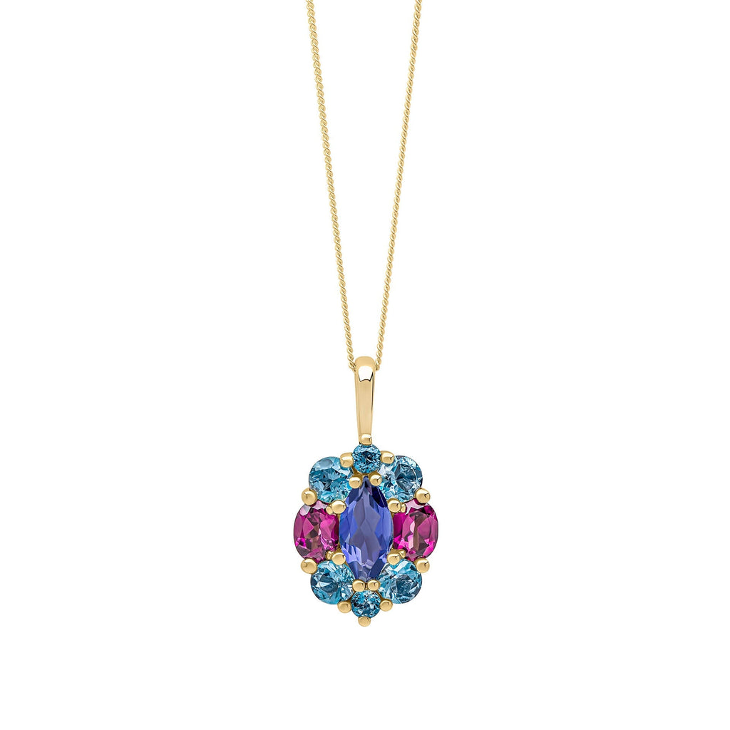Elements Gold Barcelona Cluster Pendant-0