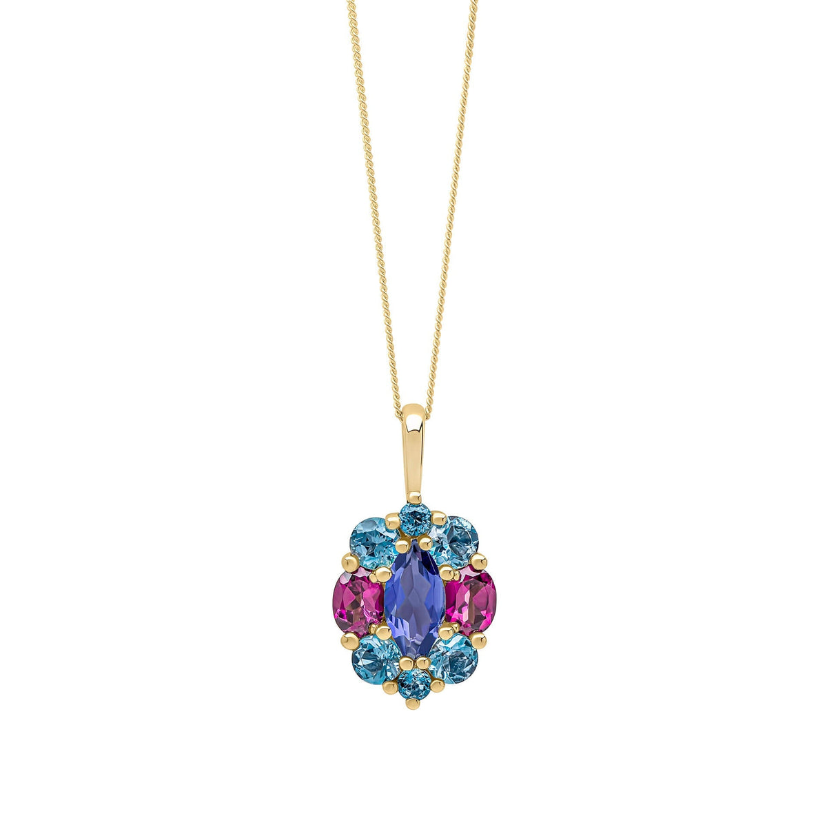 Elements Gold Barcelona Cluster Pendant-0