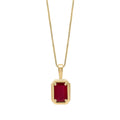 Elements Gold Chunky Border Precious Stone Pendant-0