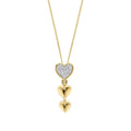 Elements Gold Triple Heart Drop Pendant-0