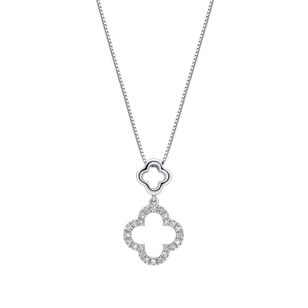 Elements Gold Diamond Quatrefoil Pendant-0
