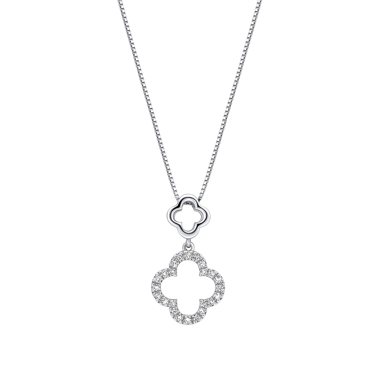 Elements Gold Diamond Quatrefoil Pendant-0