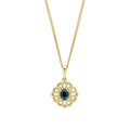 Elements Gold Ornate Sapphire Pendant-0