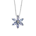Elements Gold Tanzanite Flower Pendant with Diamond-0