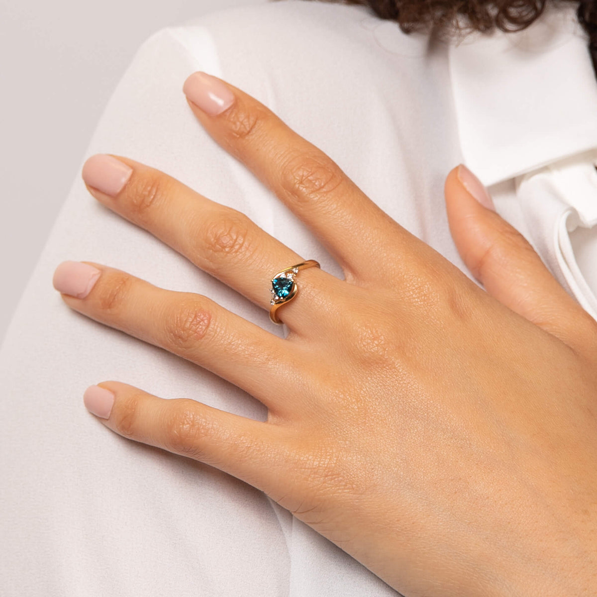 Elements Gold Trillion Semi-Precious Ring-4