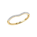 Elements Gold Diamond Set V Shaped Ring-0